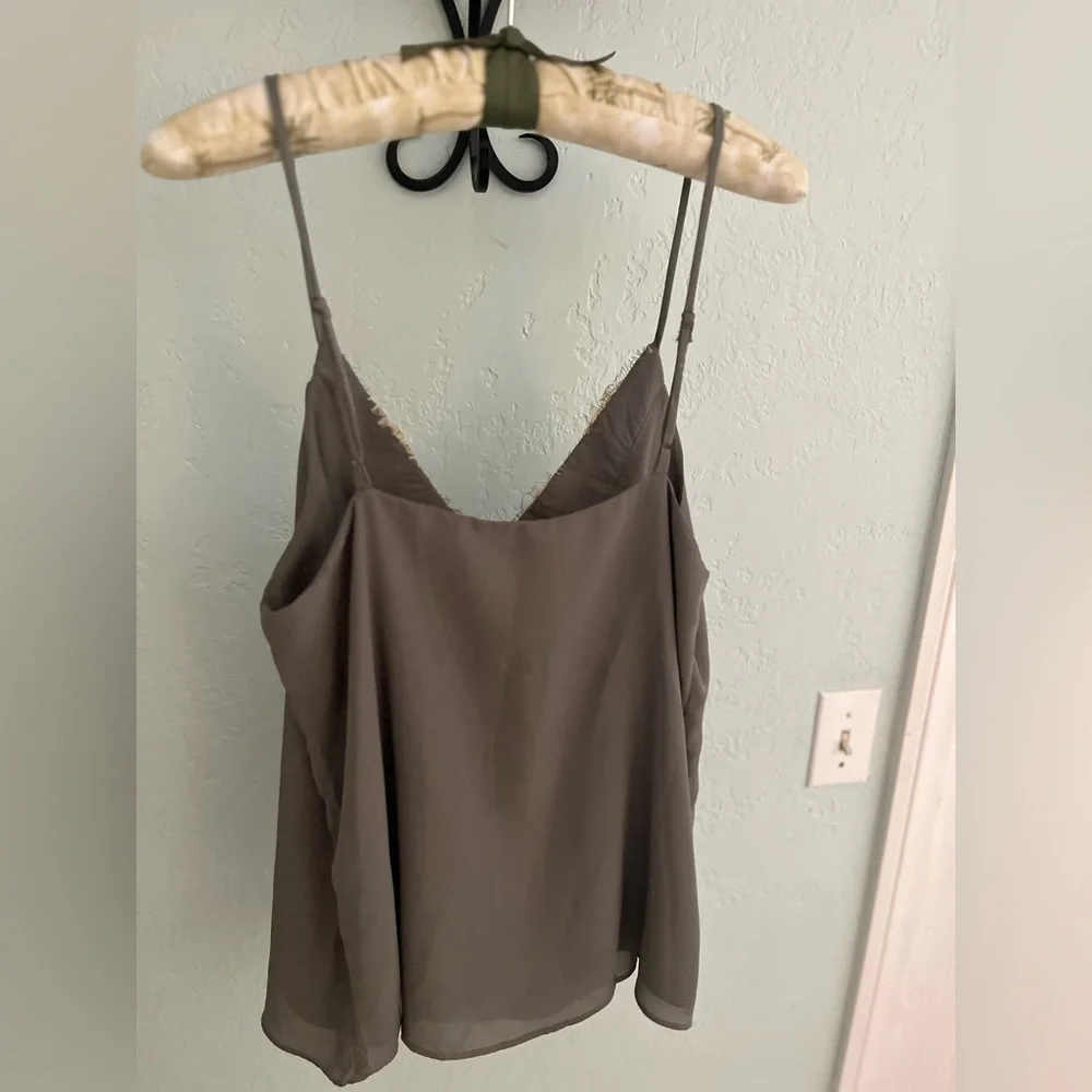 White Birch sage v neck lace camisole NWT medium